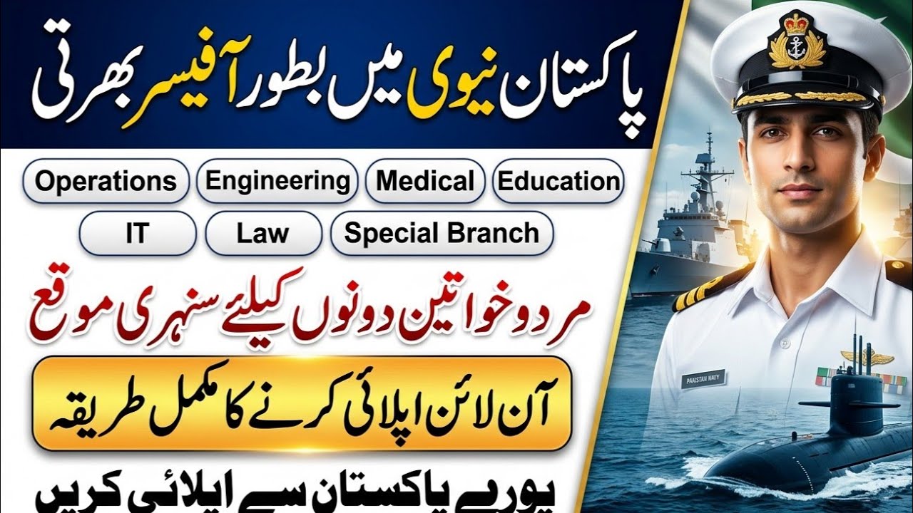Pakistan Navy Officer Recruitment 2026 | Full Details & Registration Process
