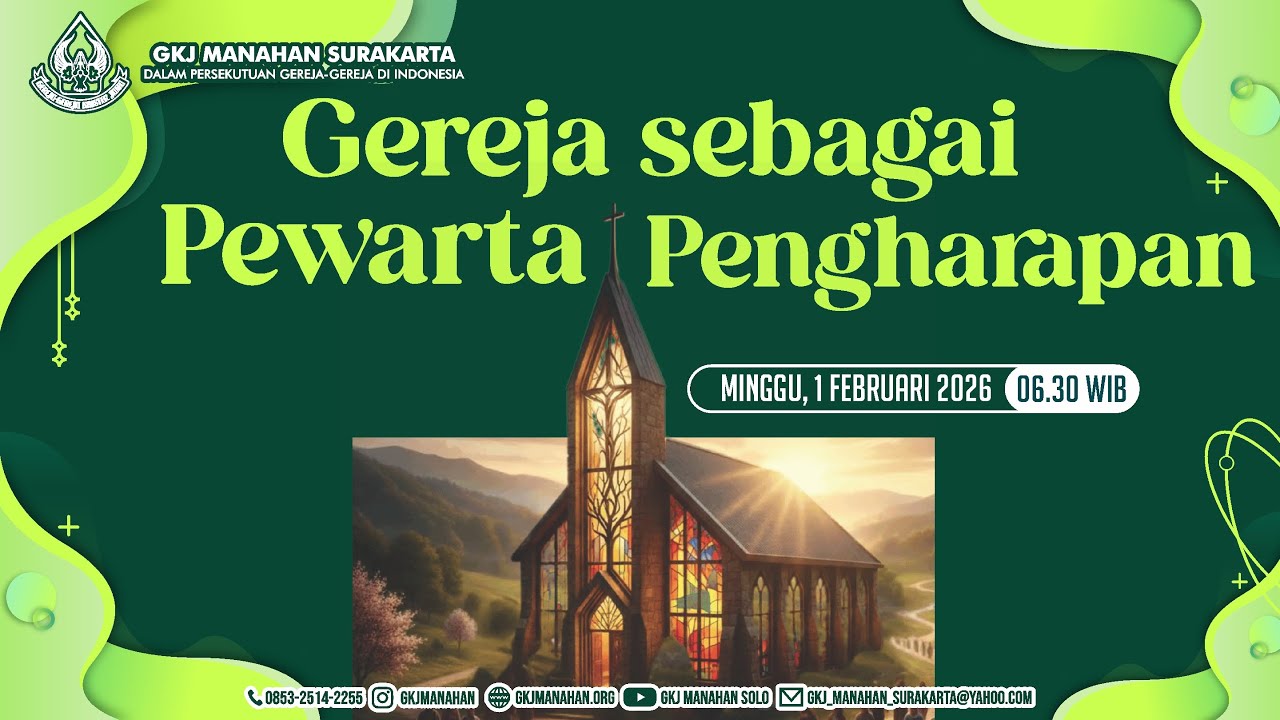 Ibadah Minggu I GKJ Manahan [ 1 Februari 2026 ] - Bahasa Indonesia
