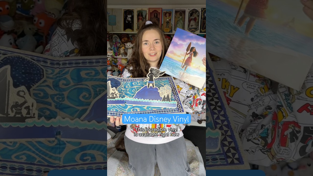 gifted ad&bull; Moana 2 Disney vinyl record unboxing 🥹 #moana2 #disneyunboxing #disneymusic