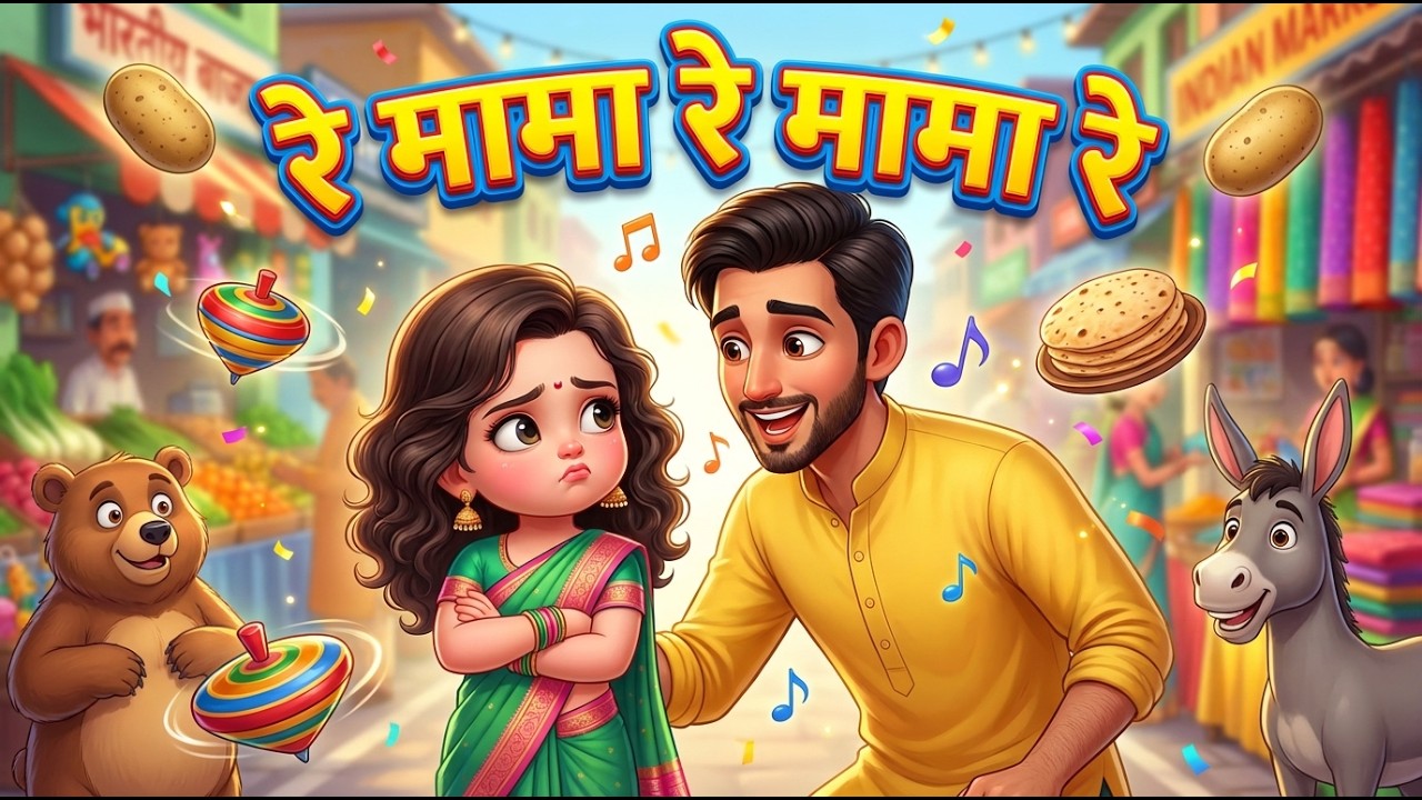 Re Mama Re Mama Re | रे मामा रे मामा रे | Hindi Kids Song | Popular Nursery Rhyme | Tutor Tunes