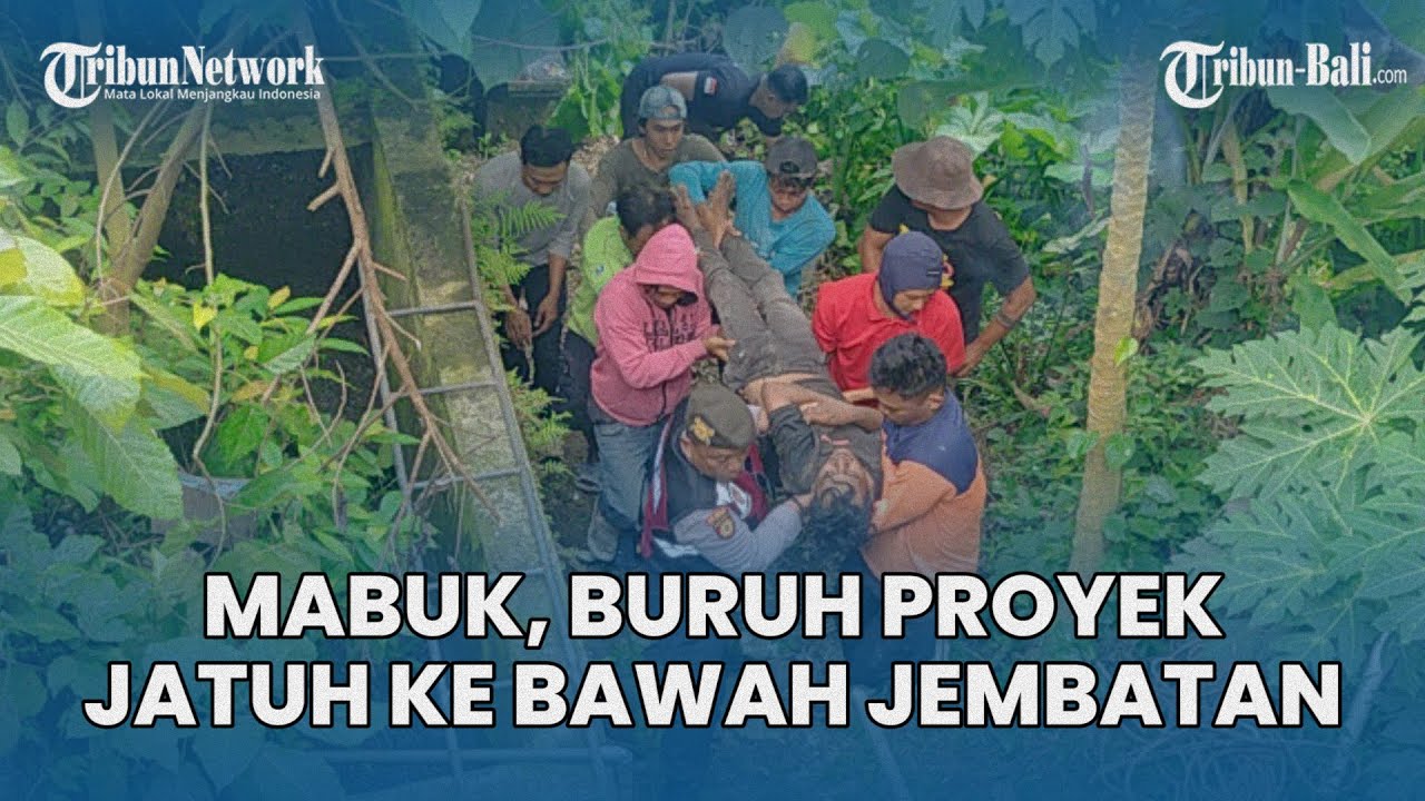 Buruh Proyek Jatuh ke Bawah Jembatan di Ubud Bali, Untung Selamat