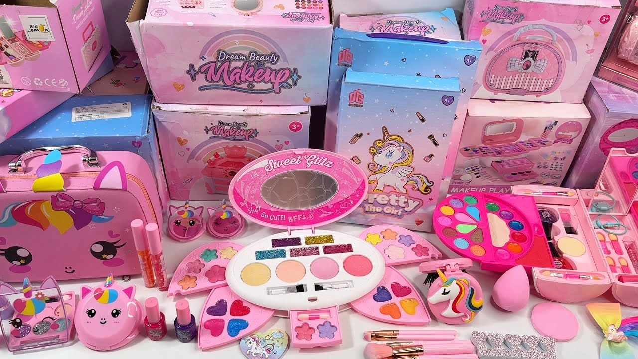 ASMR | Satisfying Video with Unboxing Pink Unicorn Toys, Makeup Toys, Toys Review
