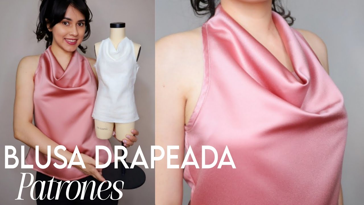 🌸COMO HACER UNA BLUSA DRAPEADA ESCOTE HALTER PARTE I PATRONES❤️