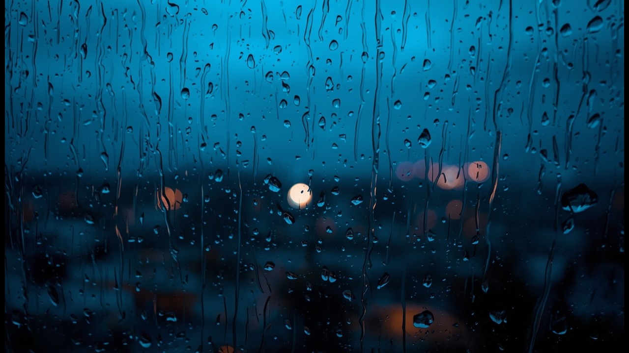 Rain Sounds on a Window at Night | Deep Sleep Ambience | 2 Hours | No Talking ASMR