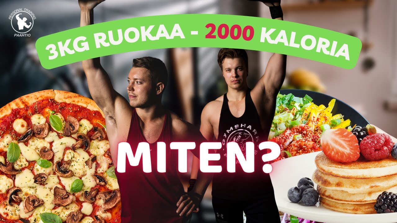 Kuinka PUDOTTAA painoa ILMAN nälkää? - 3 kg RUOKAA/2000 KCAL I PT Paahtio