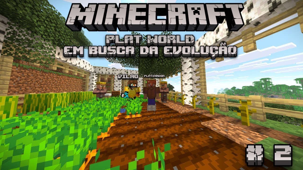 Como obter HAPPY GHAST. Agora temos vilagers  no nosso mapa  #minecraft PLAT WORLD .#EP 2