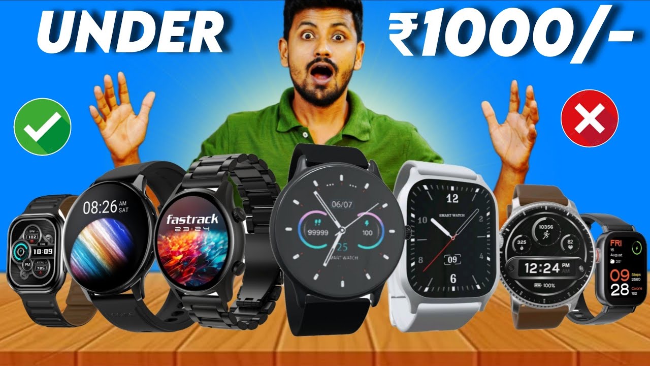 TOP 5 🔥Best Smartwatches Under ₹1000 in India (2026)⚡Best Smart Watch Under ₹1000/- for Students!🔥