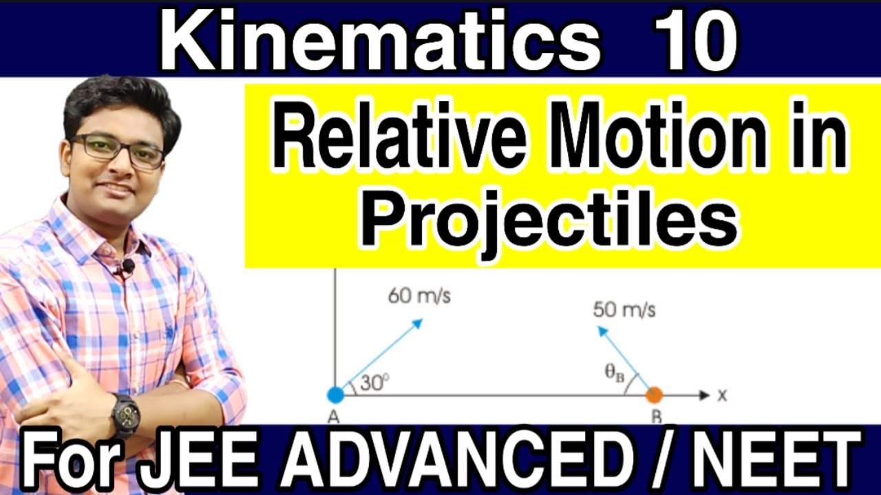 Relative Motion in Projectile | 2 - D Relative Motion | Numericals | Kinematics | JEE | NEET Physics