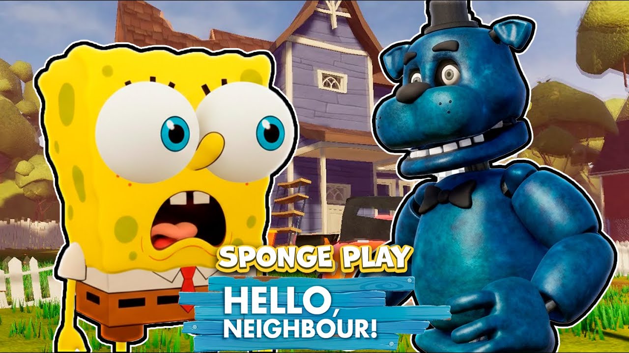 SpongeBob plays - HELLO NEIGHBOR Bear5 Mod