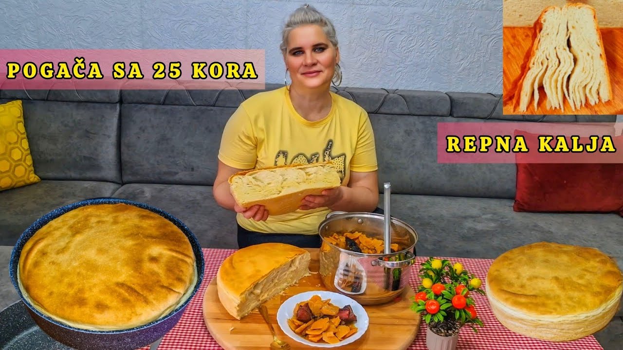POGAČA sa 25 jufki i REPNA KALJA za ručak💜