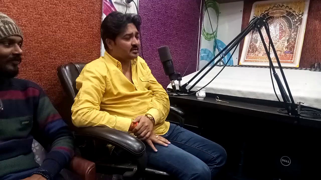 Rajkumar r pandey singing a song in natraj studio varanasi