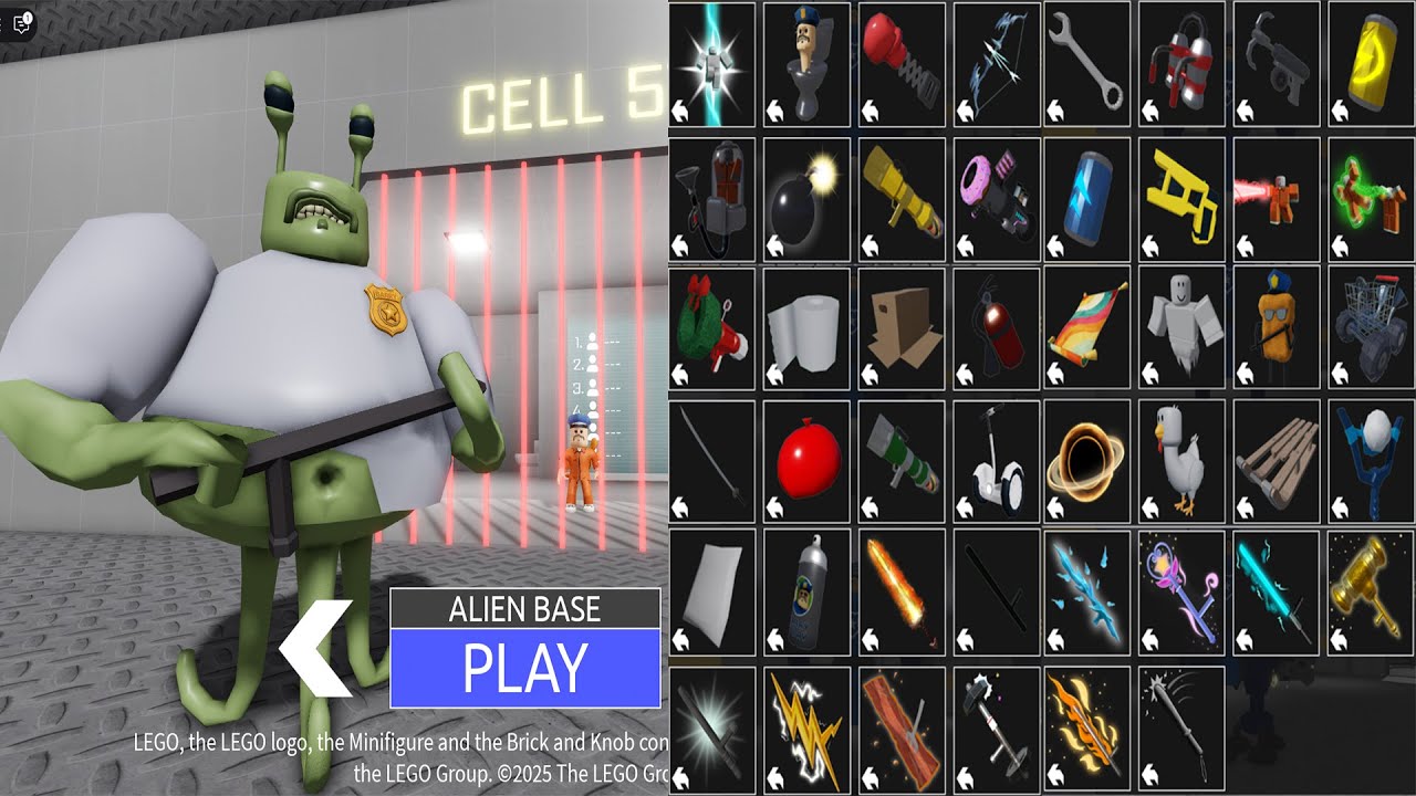 BARRY'S PRISON RUN! (OBBY) ALIEN MODE All Items & Morphs Unlocked: Alien, Grumpy, Papa Pizza, Dummy