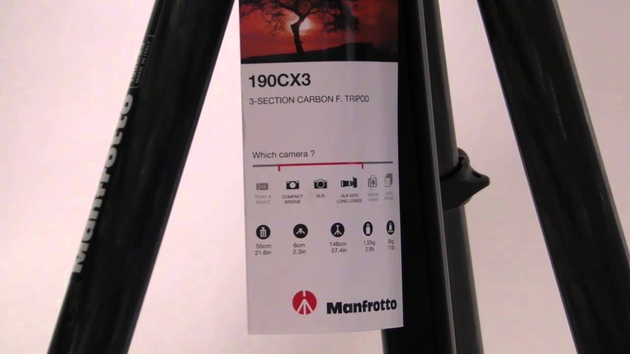 [Review]Manfrotto 190CX3 190 CF Tropod 3 Section Is Very Light And it's Easy To Carry Around