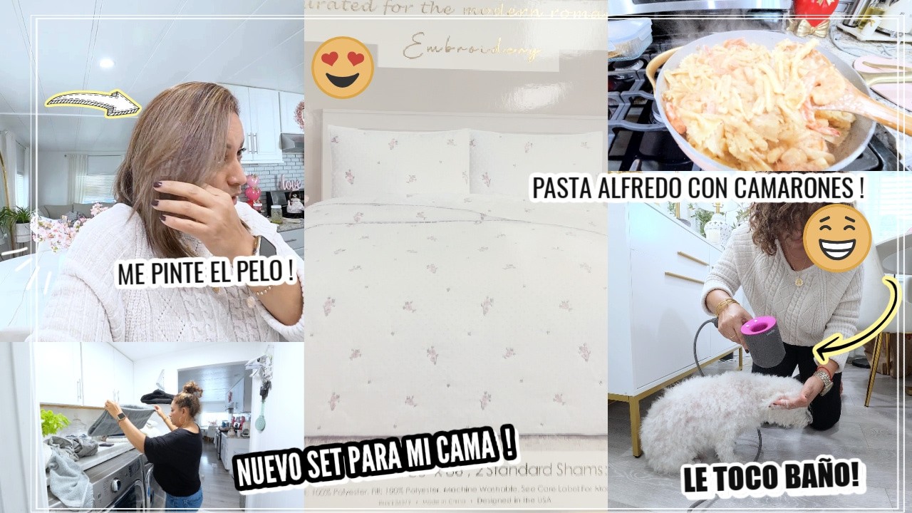 ME PINTE EL PELO 😍YA SE FUE MAILO 😔PASTA ALFREDO CON CAMARONES🦐