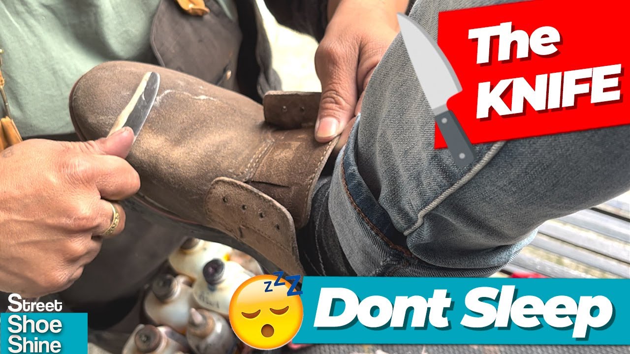 🔪🔪 Нож Suede Fashion Diesel 😲😲 The Best #ASMR Чистка обуви Замша