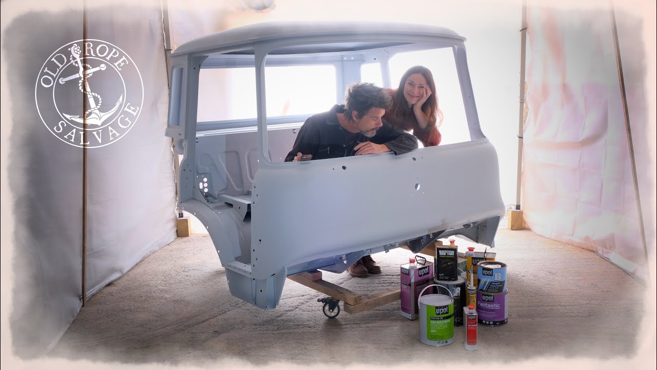 70s Bedford Truck Restoration - Repairing the Cab Bodywork with High Build Primer ...