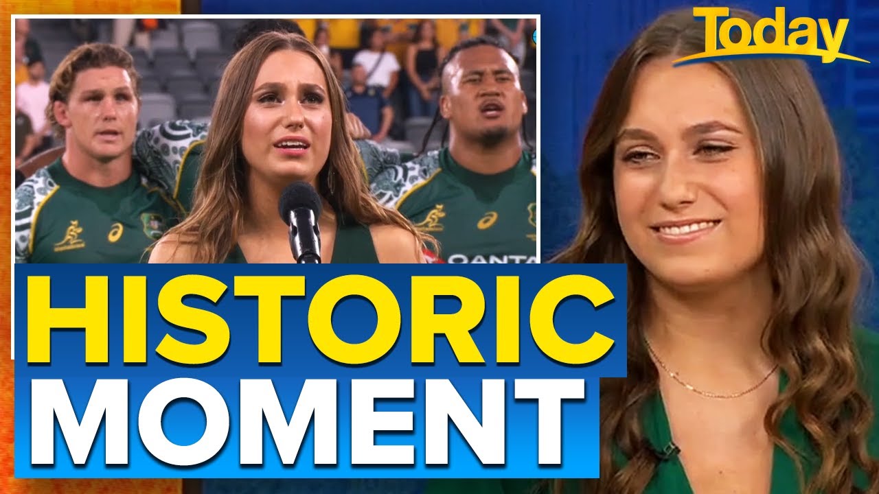 Olivia Fox's historic performance of national anthem in Eora language | Today Show Australia