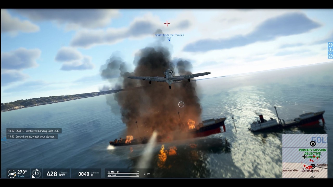 IL 2 Sturmovik German SPARTACUS The Thracian SUNK 47 SHIPS attacking Gold Normandy Beachhead