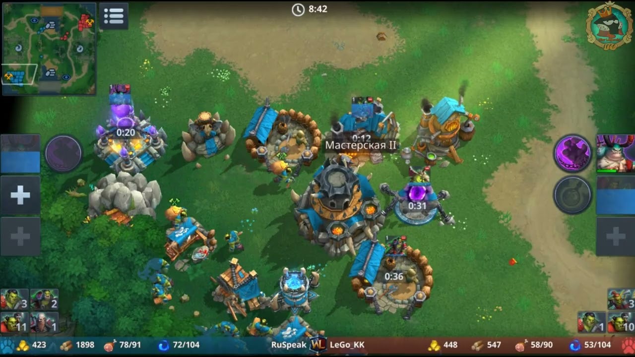RuSpeak vs LeGo_KK битва 1х1 в игре #War Legends# RTS #стратегия на телефон