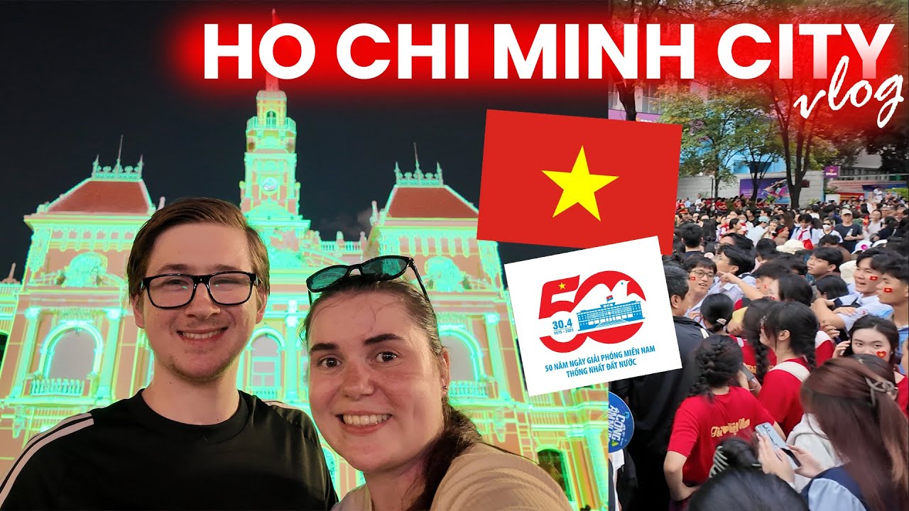 TRAPPED BY CITY WIDE PARADE || Ho Chi Minh City Day 1