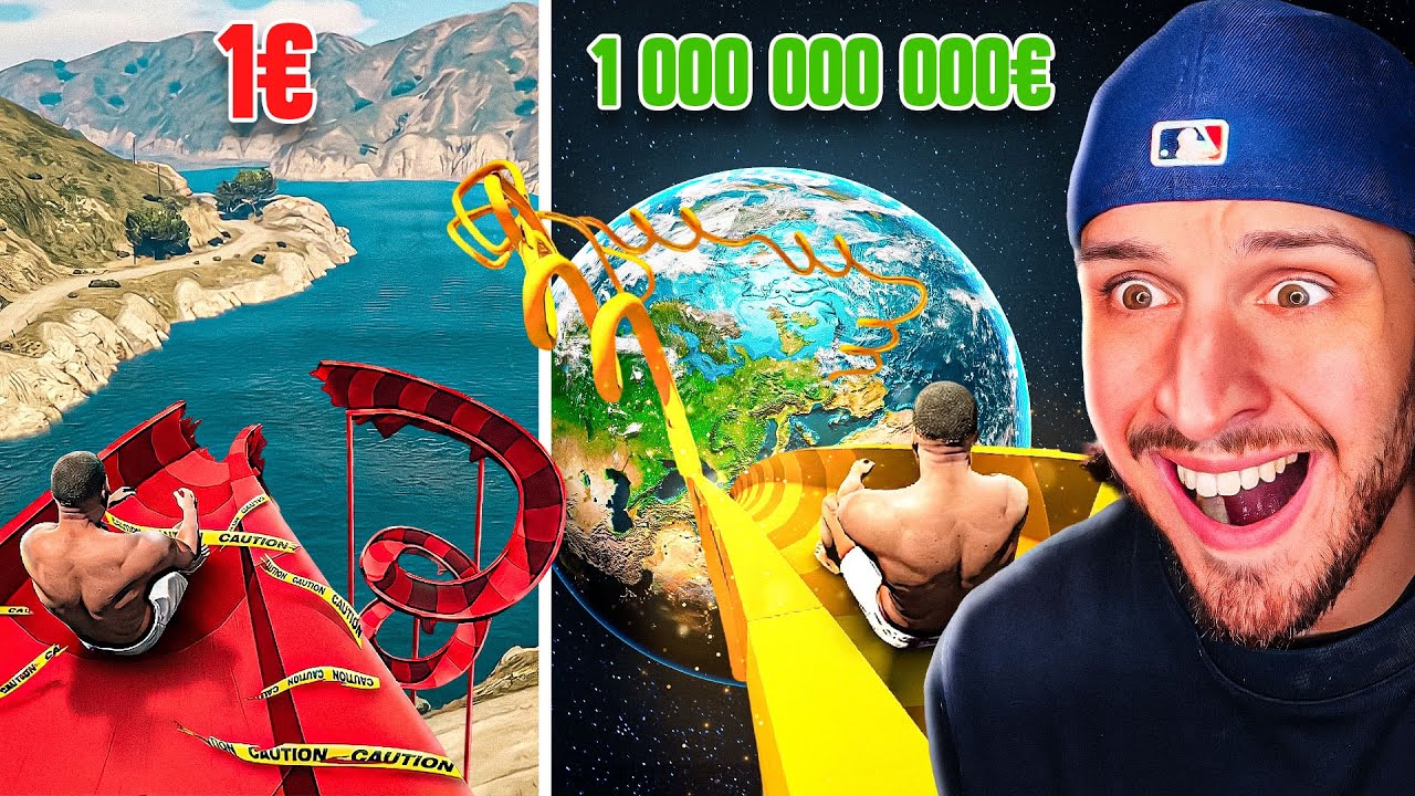 Je Test un TOBOGGAN à 1€ Vs un TOBOGGAN à 1 MILLIARD d'€ !
