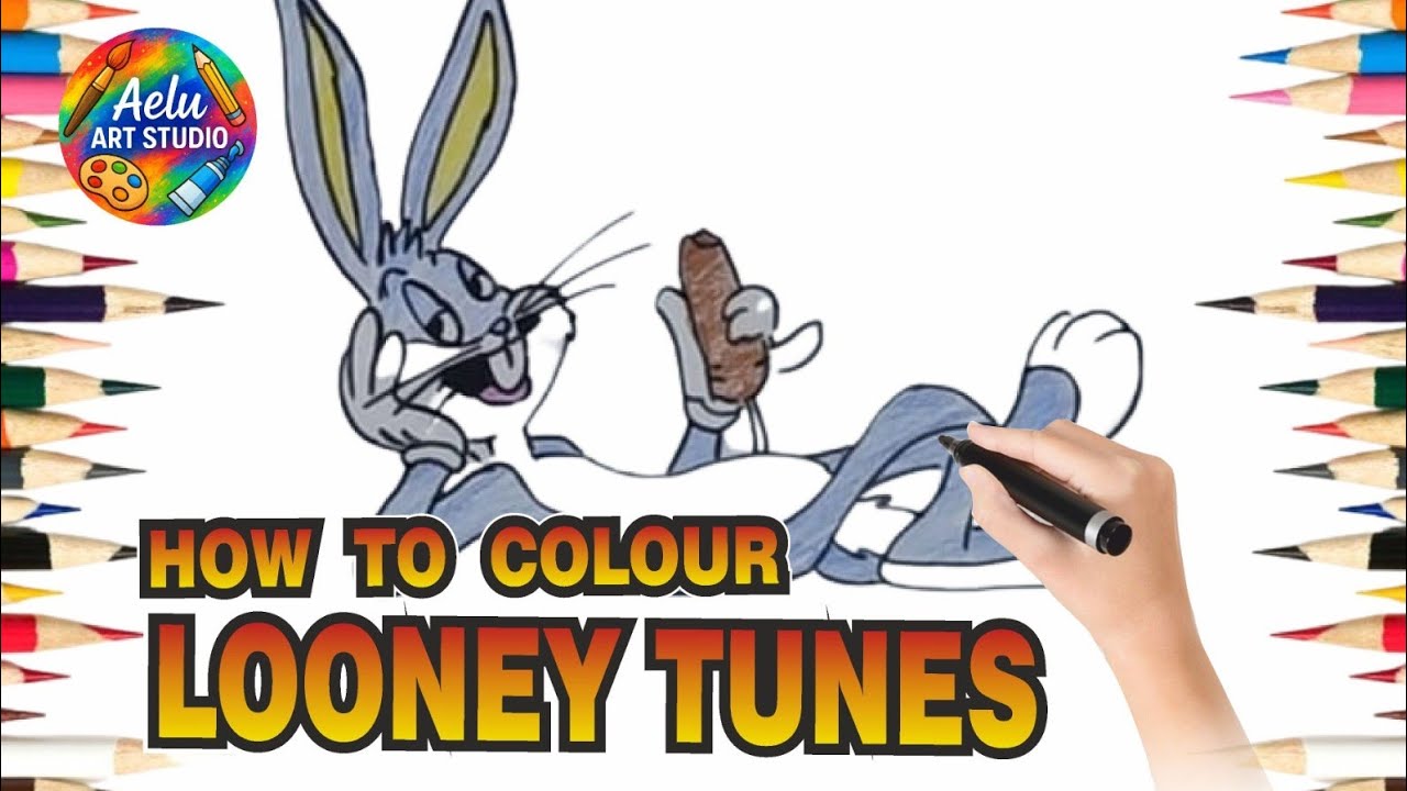 How to Colour Looney Tunes Bunny | Easy Colouring Tutorial Step by Step