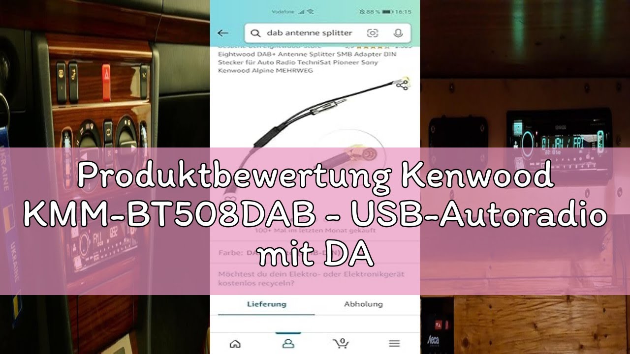 Produktbewertung Kenwood KMM-BT508DAB - USB-Autoradio mit DAB+ & Bluetooth Freisprecheinrichtung (Am