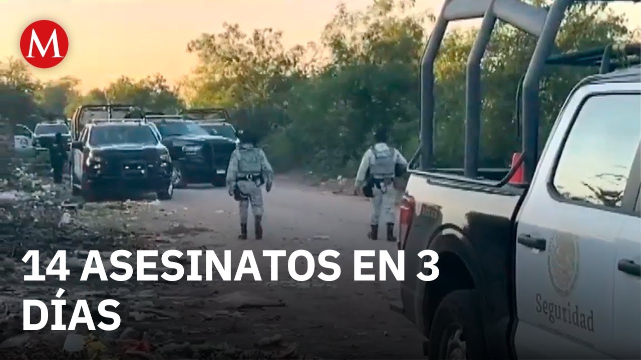 Ola de violencia en Sinaloa deja al menos 14 asesinatos en tres d&iacute;as