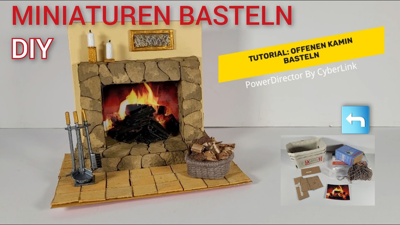 Tutorial: offenen Mini-Kamin basteln / DIY: how to craft a miniature open fireplace
