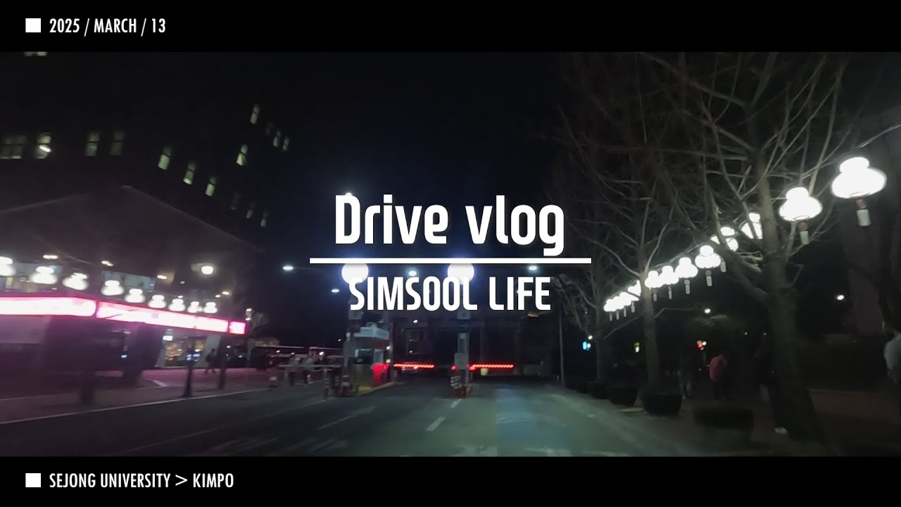 2025 0313 퇴근 Driver Vlog SIMSOOL 세종대 개강