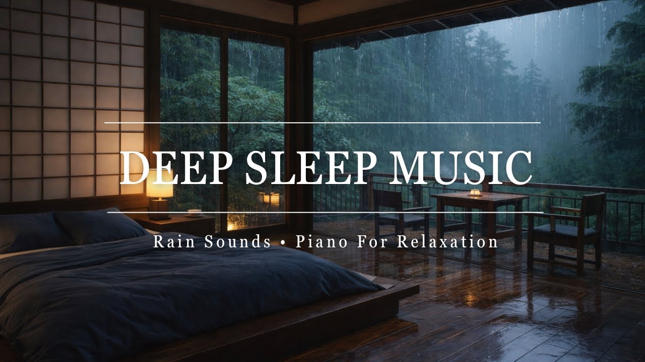 FALL INTO SLEEP INSTANTLY 🌧️ Rain Sounds in a Cozy Japanese Room | Deep Sleep Ambience (3 Hours)