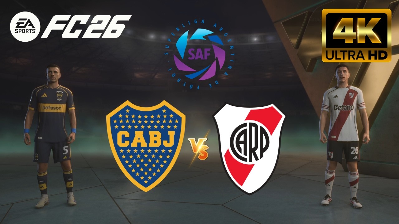EA FC 26 - Boca Juniors vs River Plate | Así luce el Super Clásico Argentino [4K 60].