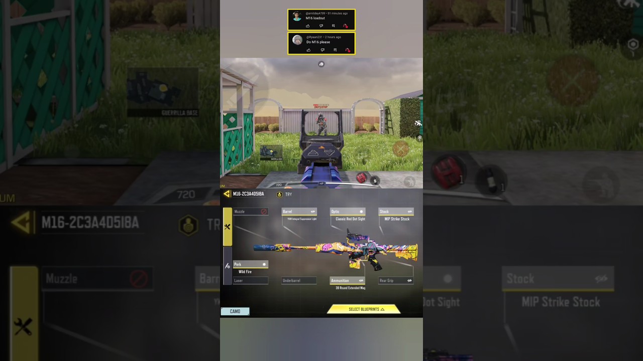 Best M16 Red Dot Build (M16-2C3A4D5I8A) - Season 9 COD Mobile 2025