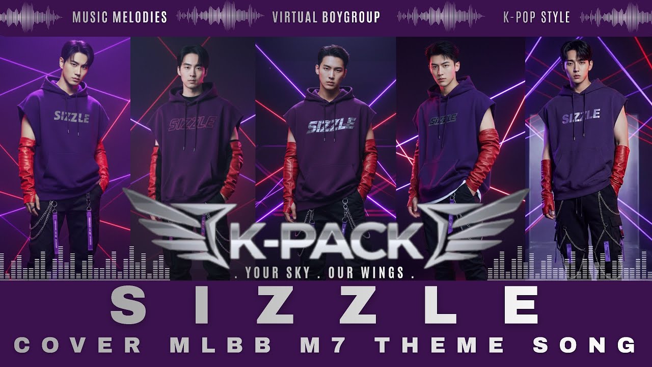 MLBB M7 THEME SONG | SIZZLE - NO NA | MALE VERSION COVER | K-PACK | Virtual Boygroup