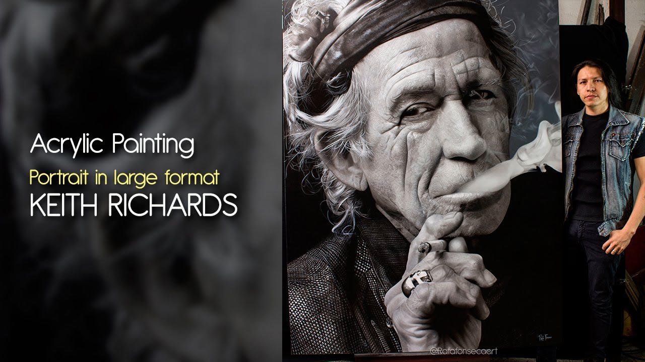 Hyperrealistic Airbrush Painting Keith Richards / Rafa Fonseca