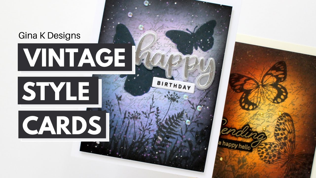 GINA K DESIGNS June 2022 Card Kit | Vintage Style Cards