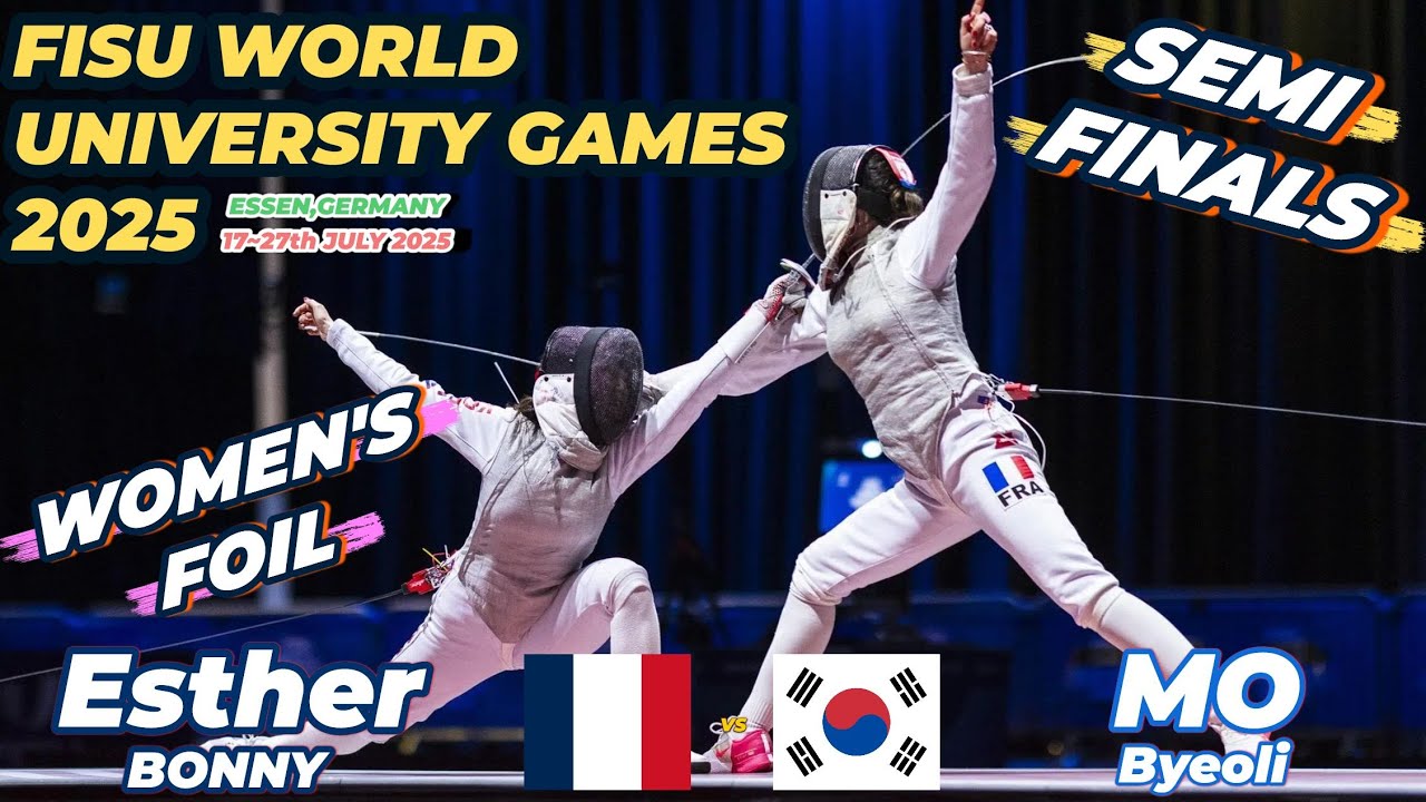 2025 🇩🇪【第32屆 世界大學生運動會 德國】女花 個人「SEMI FINALS」BONNY Esther (FRA 🇫🇷) VS (🇰🇷 KOR) MO Byeoli