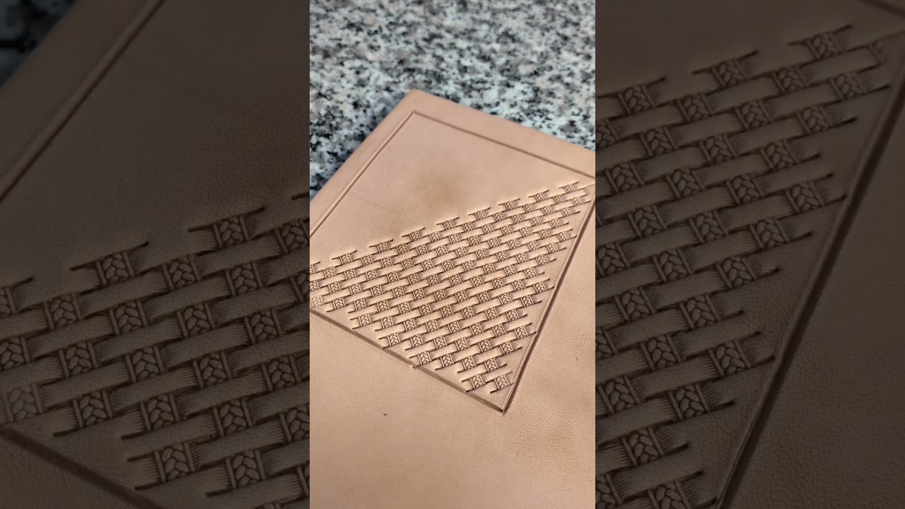 How to Stamp a Basketweave on Leather &ndash; Hypnotic Stamping ASMR