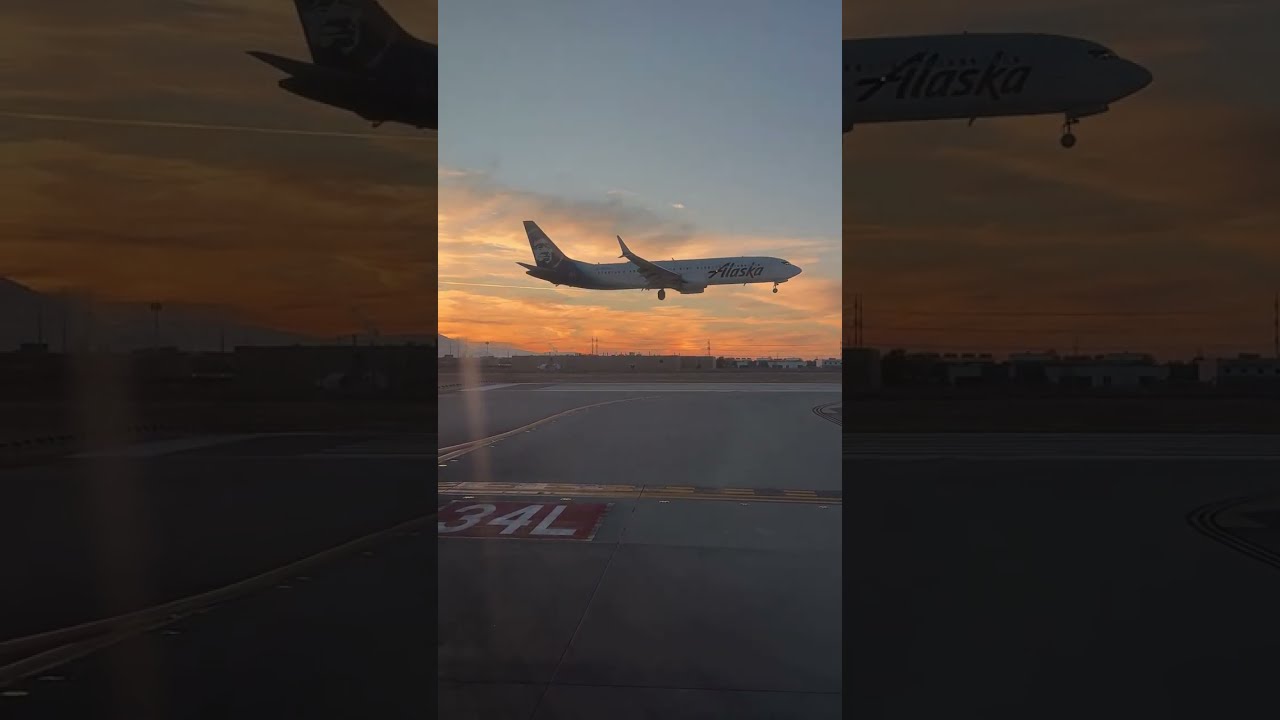 Stunning sunset over Salt Lake City ✈️🌅 | Window seat views