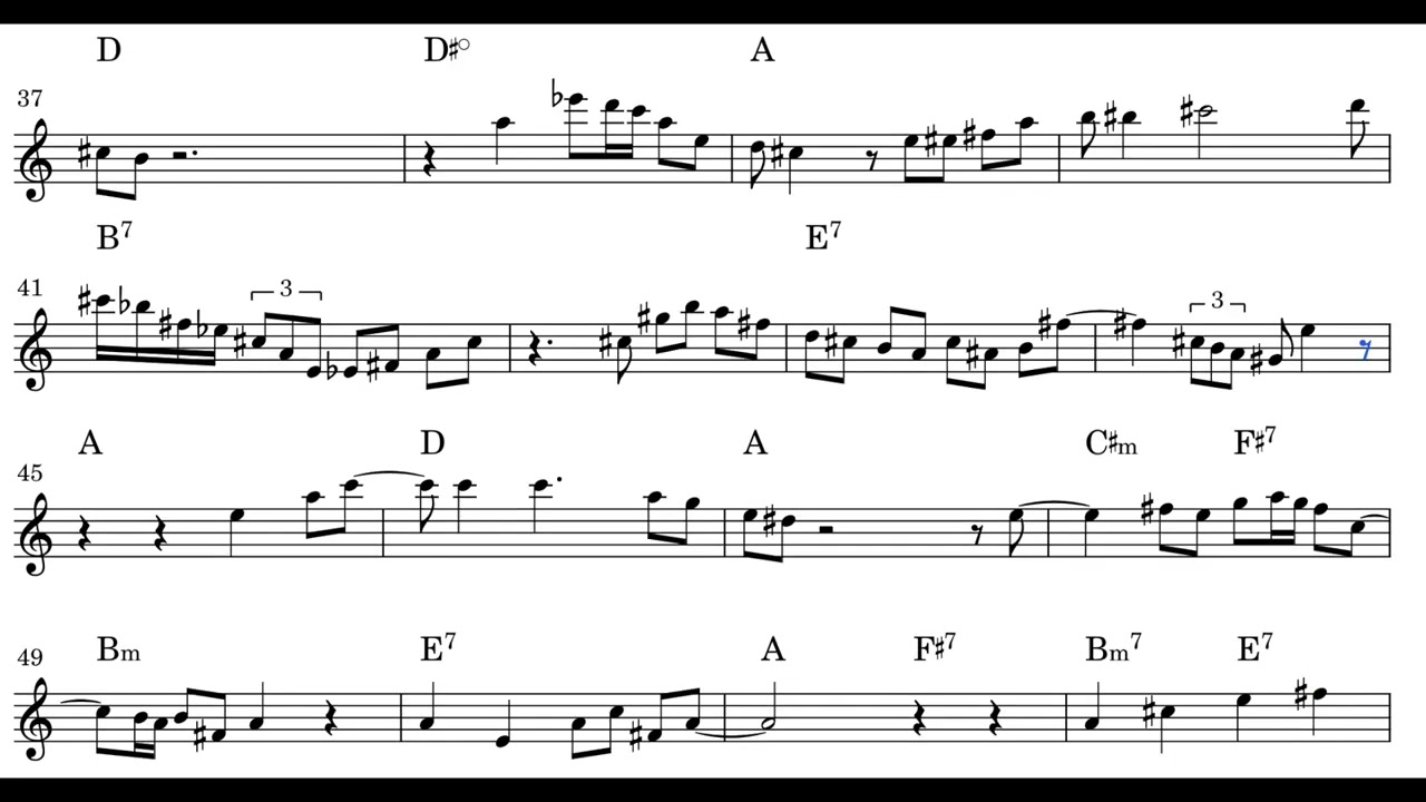 Zoot Sims - Lady Be Good Transcription in Bb