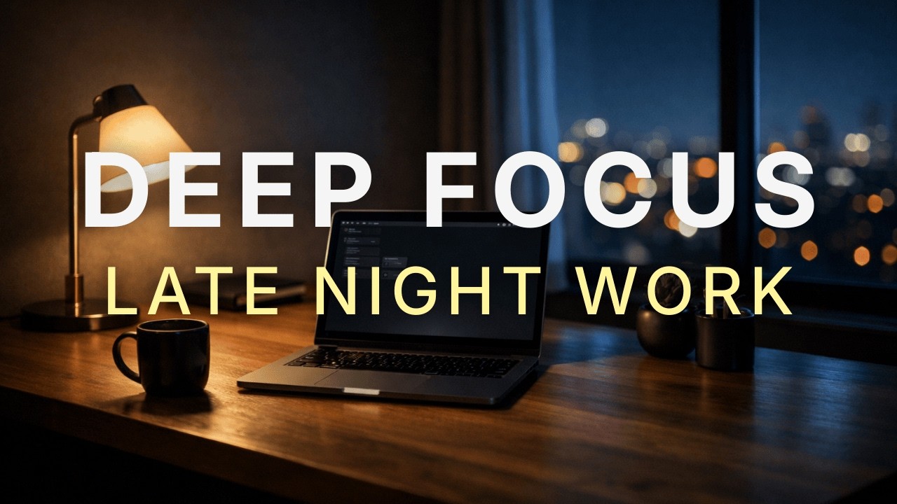 Night Focus Music: Piano Background for Deep Work & Late Night Study (2 Hours)