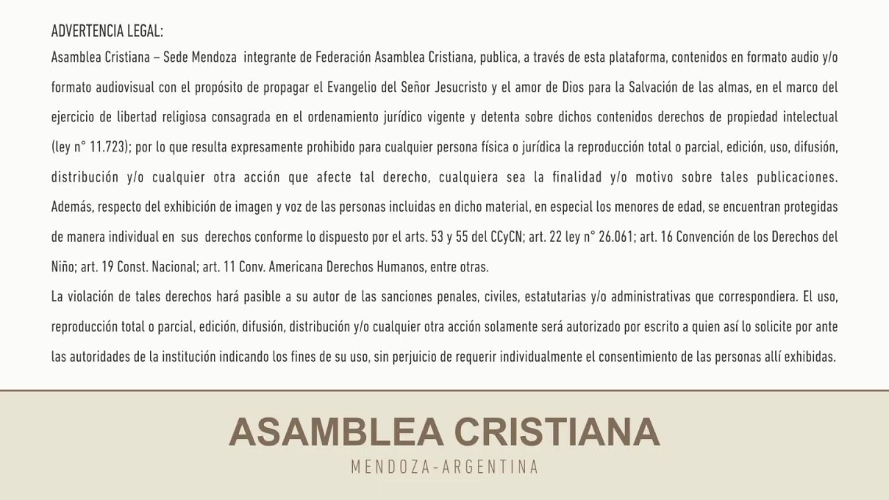 SANTO CULTO EN VIVO - DOMINGO 15-03-2026 - 10:30 HS - DORREGO - MENDOZA - ARGENTINA