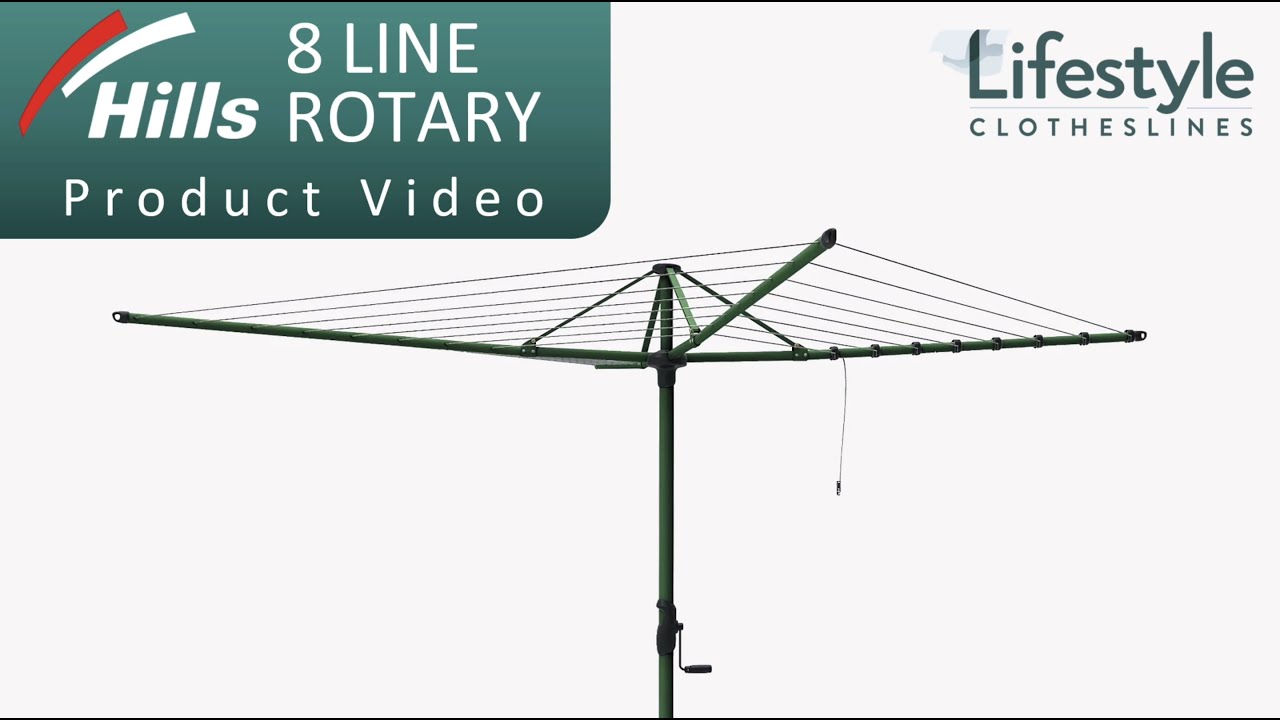 Hills Hoist 8 Line Rotary Clothesline Product Video