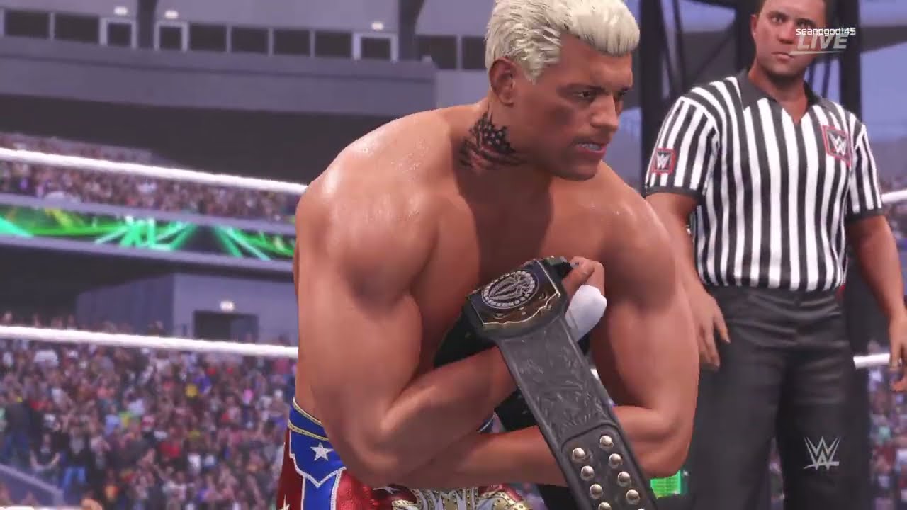 WWE 2K25 Sami Zayn vs. Roman Reigns vs. Jey Uso vs. Cody Rhodes - Undisputed (C) Match 