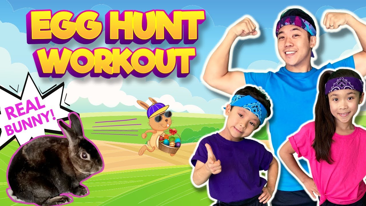🥚 Easter Kids VIDEOGAME Workout | Egg Hunt + Bunny Chase 🐰
