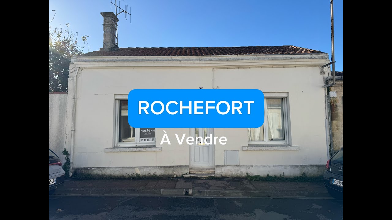 Exclusivité à Rochefort : Maison Plain-Pied en pierre 4 pièces et cour privative