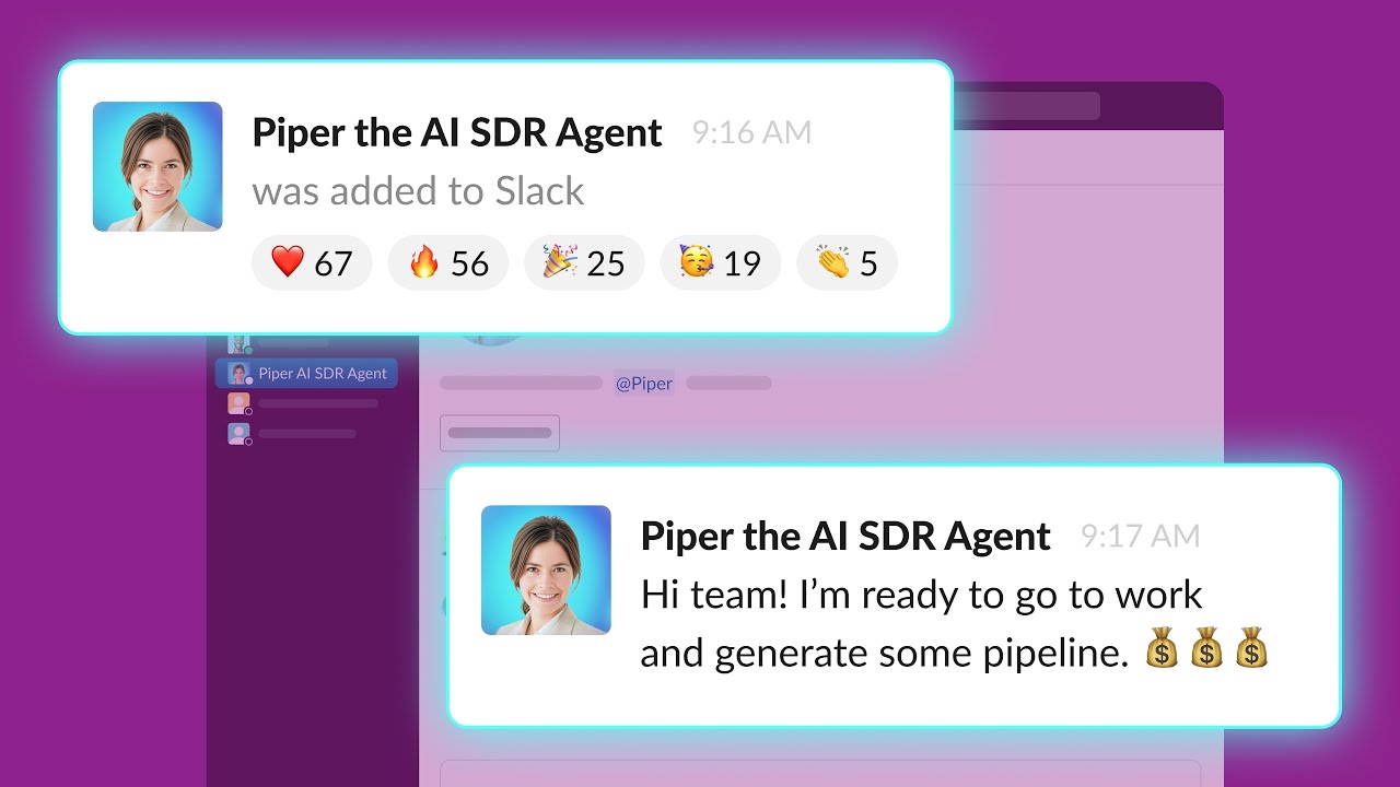 Piper the AI SDR Agent for Slack Demo
