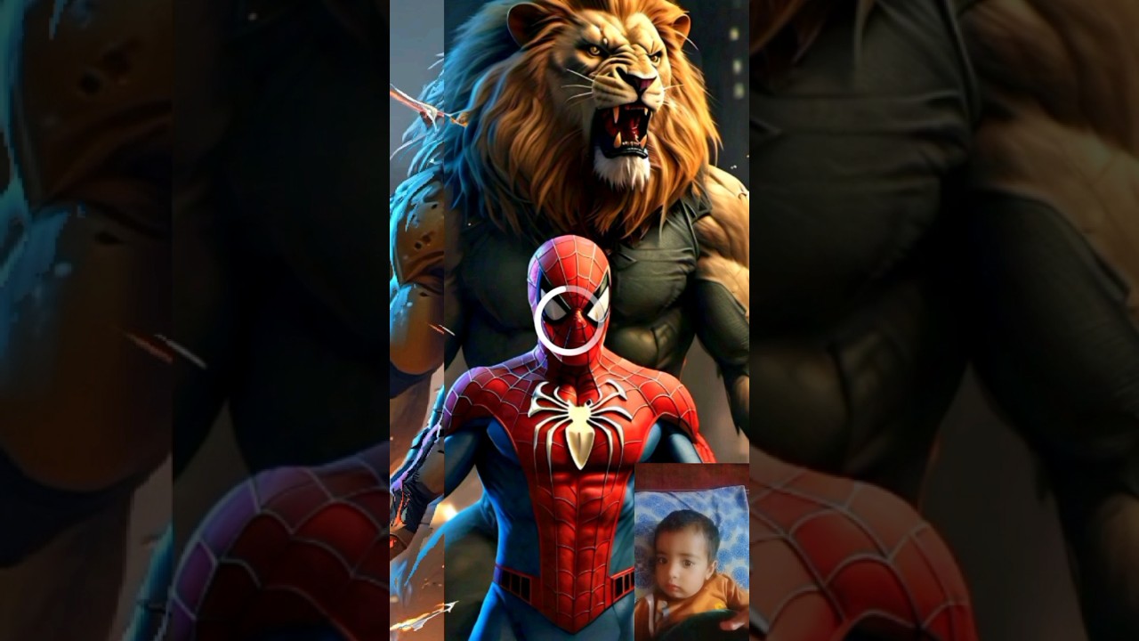 Spiderman with Lion 🦁 