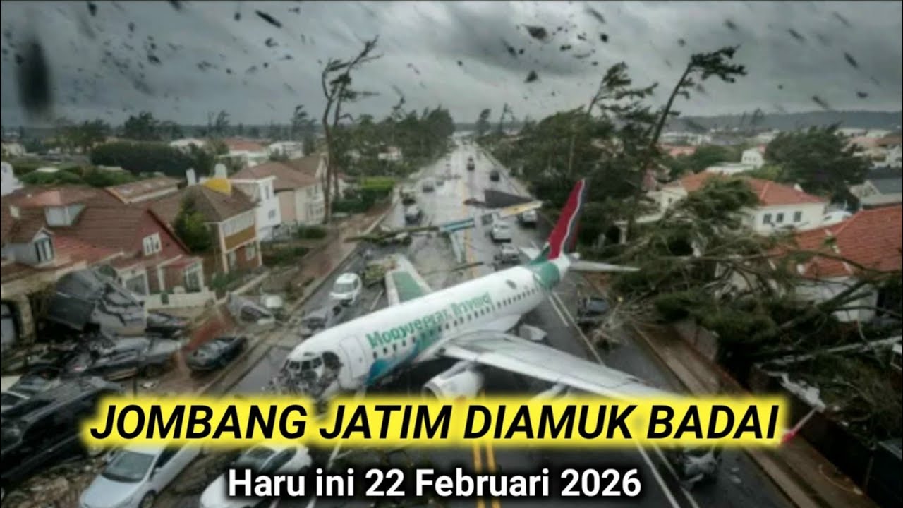 GEMPAR...!! BADAI DAN HUJAN ES PORAK PORANDAKAN JOMBANG JAWA TIMUR