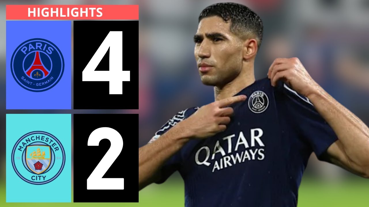PSG vs Manchester City 4-2 | Champions League Match Highlights